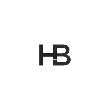 HB H B Harf Logo Tasarımı Şablonu