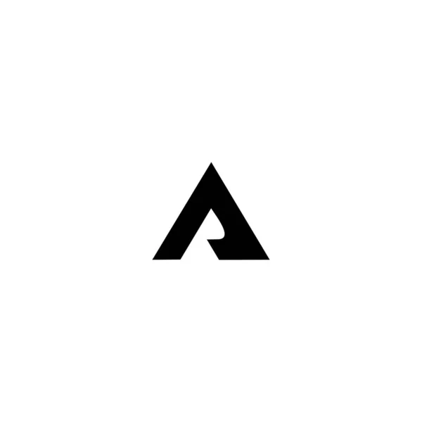 Monograma Projeto Logotipo Triângulo — Vetor de Stock