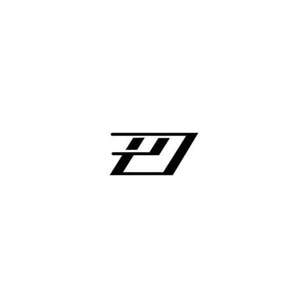 Initial Logotyp Designar Modern — Stock vektor