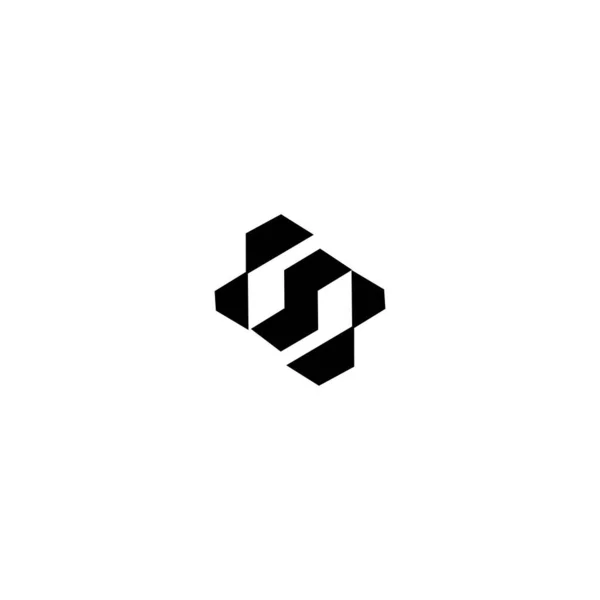 Ssレターロゴデザインテンプレート — ストックベクタ