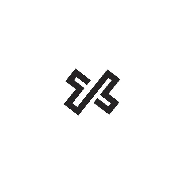 X文字ロゴデザインテンプレート — ストックベクタ