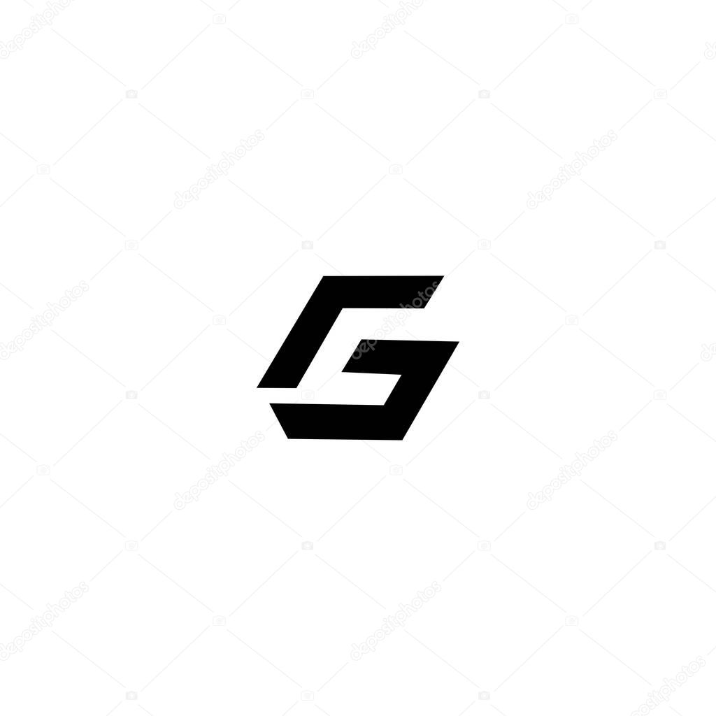 GF G F Letter Logo Design Template