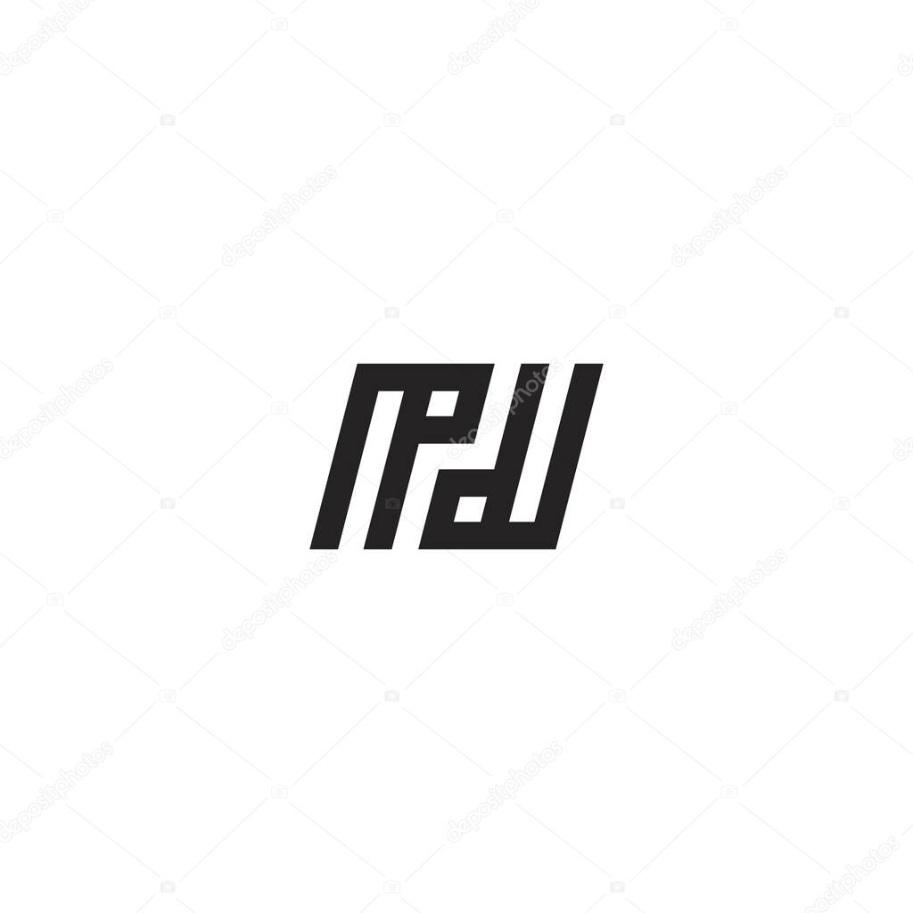 PD P D Letter Logo Design Template