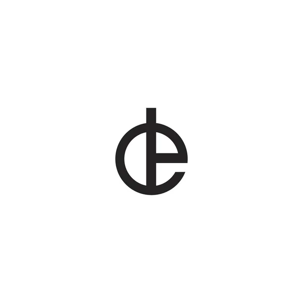 Círculo Ligado Design Logotipo Minúsculo — Vetor de Stock