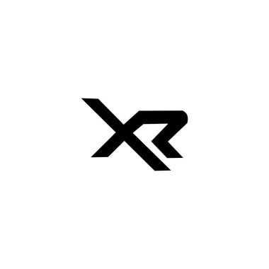 XR X R Harf Logo Tasarım Vektörü