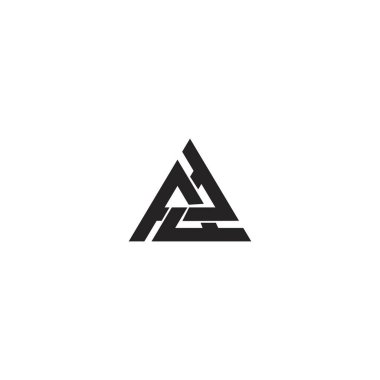 üçgen ilk logo tasarım vektörü