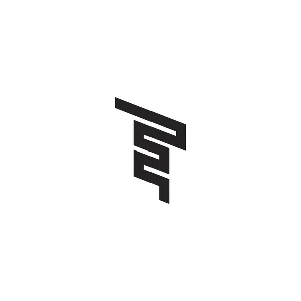 Logo Lettera Spazio Negativo — Vettoriale Stock