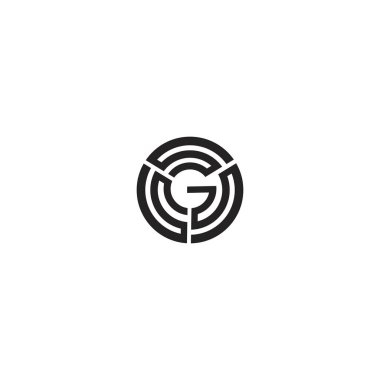 G Modern Şekil Logo Tasarım Şablonu Elemanı