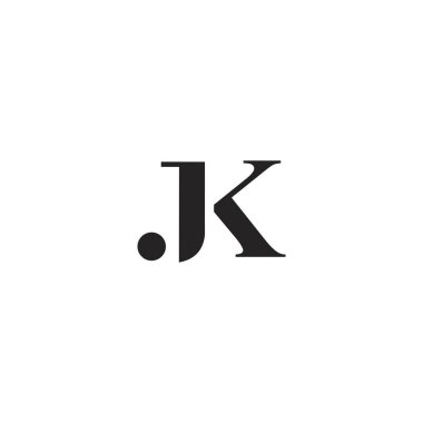 JK J K logo simgesi tasarım şablonu elementleri