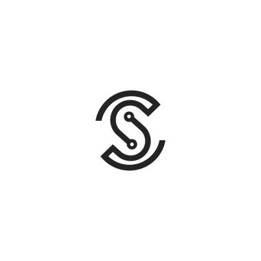 S logo simgesi tasarım şablonu elementleri