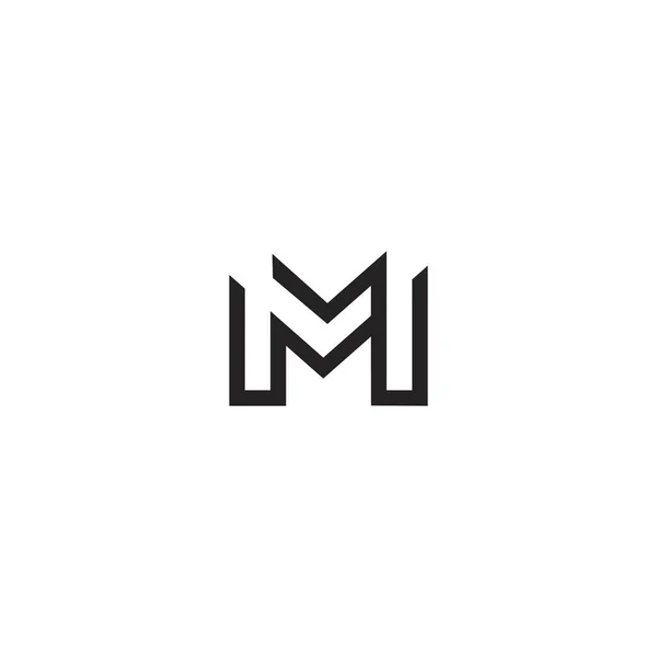 Mm标志初始字母设计模板 — 图库矢量图片