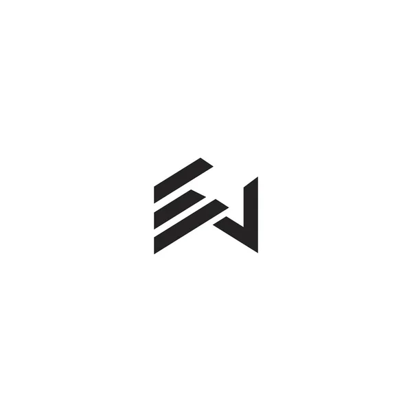 Ewロゴアイコンデザインテンプレート要素 — ストックベクタ