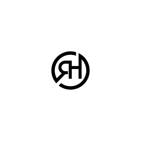 Rh首字母环绕商业标识 — 图库矢量图片