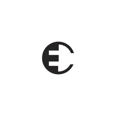 EC CE Harf Logo Tasarım Şablonu