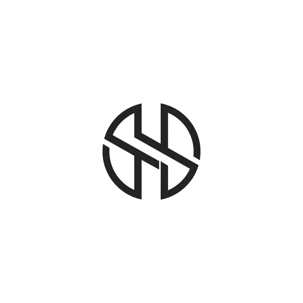 Modello Logo Cerchio Iniziale — Vettoriale Stock
