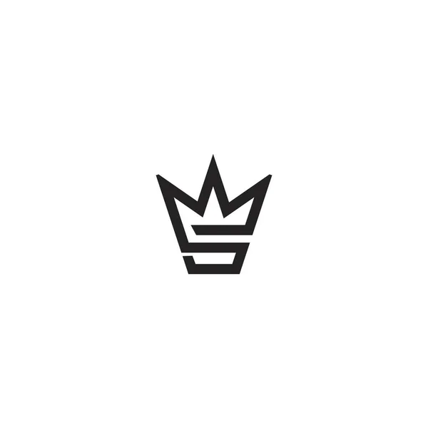 Γράμμα Και Λογότυπο Crown Design — Διανυσματικό Αρχείο
