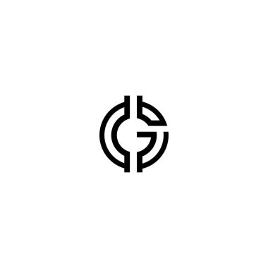 CG G G C Harf Tasarım Vektörü Şablonu