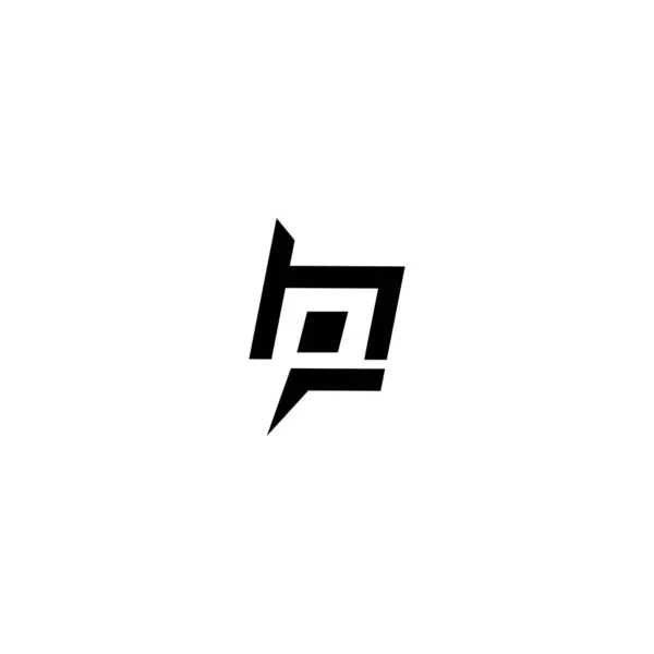 Betű Logo Design Fekete Színben — Stock Vector