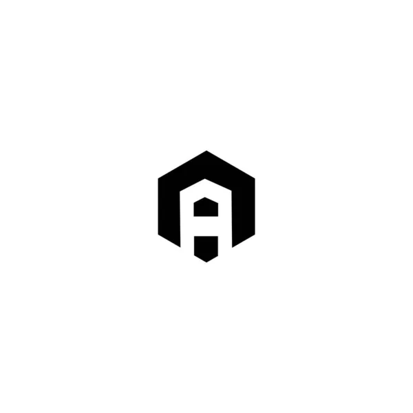 Ursprungliga Bokstäver Loop Länkade Hexagon Elegant Logotyp — Stock vektor