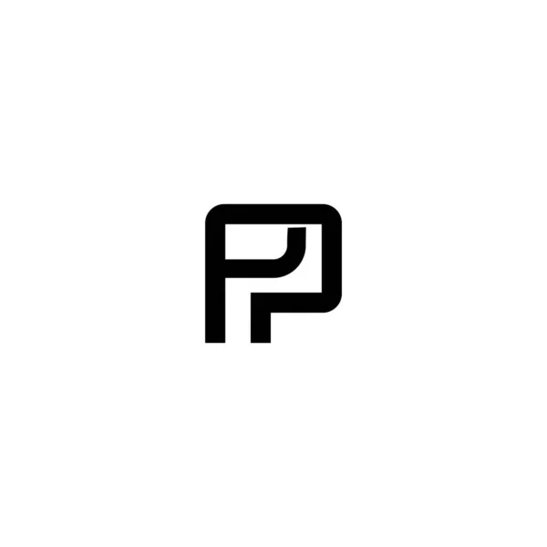Ppの手紙のロゴデザインテンプレートベクトル — ストックベクタ