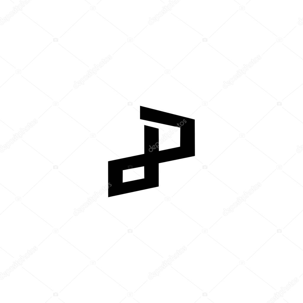DP D P Letter Logo Design Template Vector