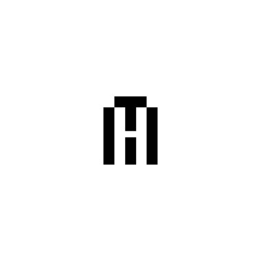 TH T H Harfi Logo Tasarım Şablonu Vektörü