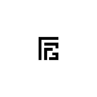 FG GF G Harf Logo Tasarım Şablonu