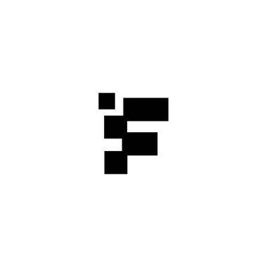 F Logo Simgesi Vektör Şablonu