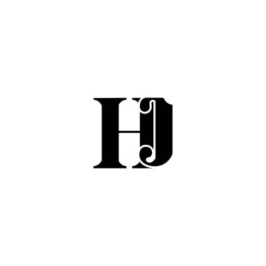 HJ H J Logo Simgesi Vektör Şablonu