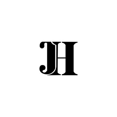 JH J H Logo Simgesi Vektör Şablonu