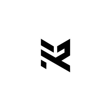 F R Harfi Logo Şablonu Vektörü