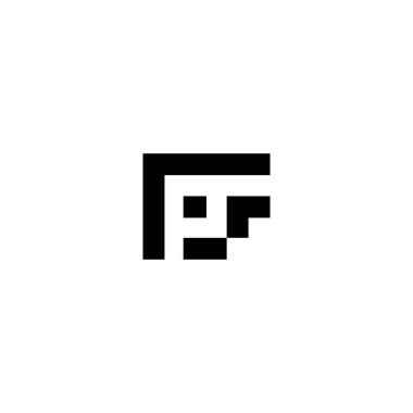 FP PF Logo Simgesi Vektör Şablonu