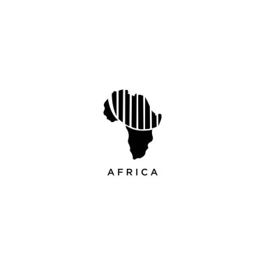 Afrika haritası logo şablonu vektörü