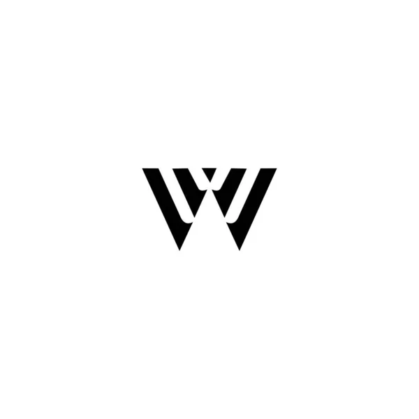具有创意的W字母标志设计 — 图库矢量图片
