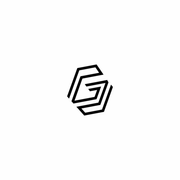 Carta Logo Design Com Criativa — Vetor de Stock