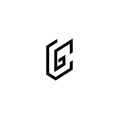 GC G C Harf Logo Tasarımı Şablonu
