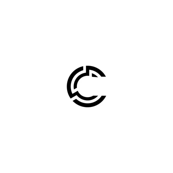 Lettere Iniziali Design Elegante Logo — Vettoriale Stock