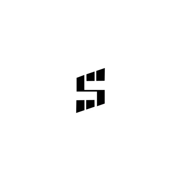 S初期文字ロゴデザイン — ストックベクタ