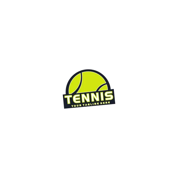Plantilla Diseño Logo Pelota Tenis — Vector de stock