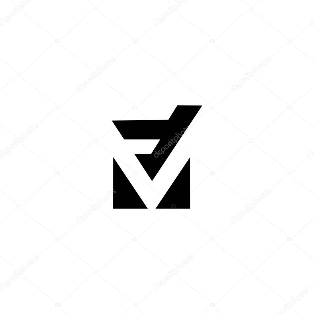 MF M F Logo Design Vector Template
