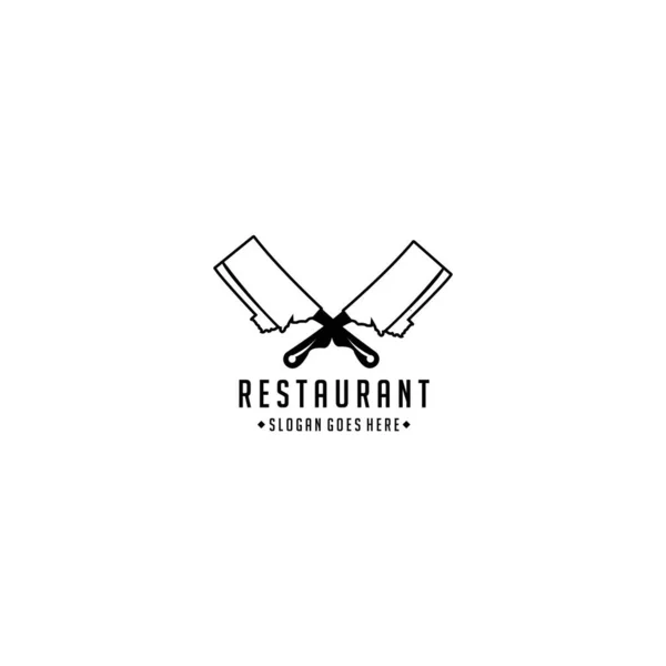 Ресторан Ресто Фуд Корт Шаблон Логотипа Кафе — стоковый вектор