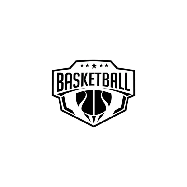 Pallacanestro Sport Logo Design Ispirazione — Vettoriale Stock