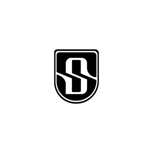 Sレターシールド安全なロゴデザイン — ストックベクタ