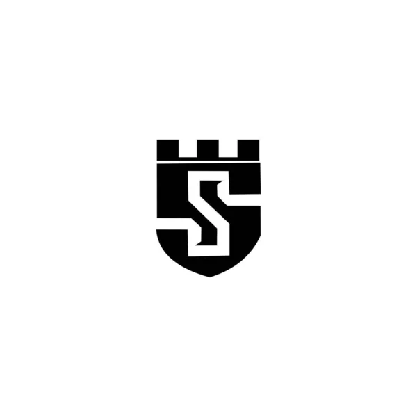 Sシールド安全なロゴデザインインスピレーション — ストックベクタ