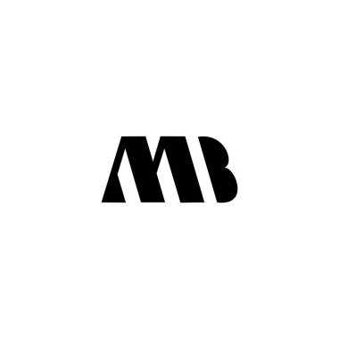 MB M B logo tasarım şablonu elementleri