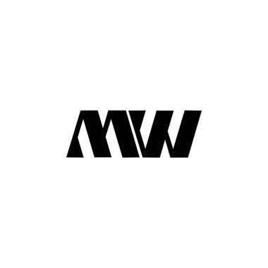 MW M W logo tasarım şablon elementleri