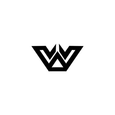 W WW logo tasarım şablonu elementleri