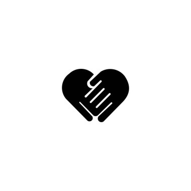 Kalbi olan el logosu kavramı