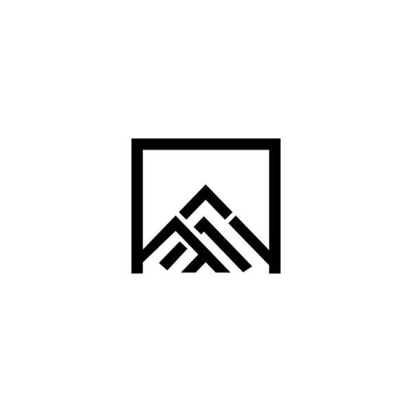 Monte Peak Logo Design Template — Vettoriale Stock