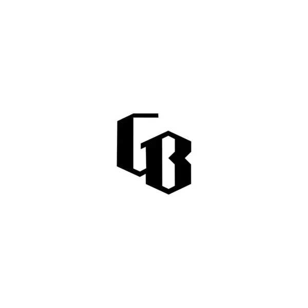 Gbロゴアイコンデザインテンプレート要素 — ストックベクタ